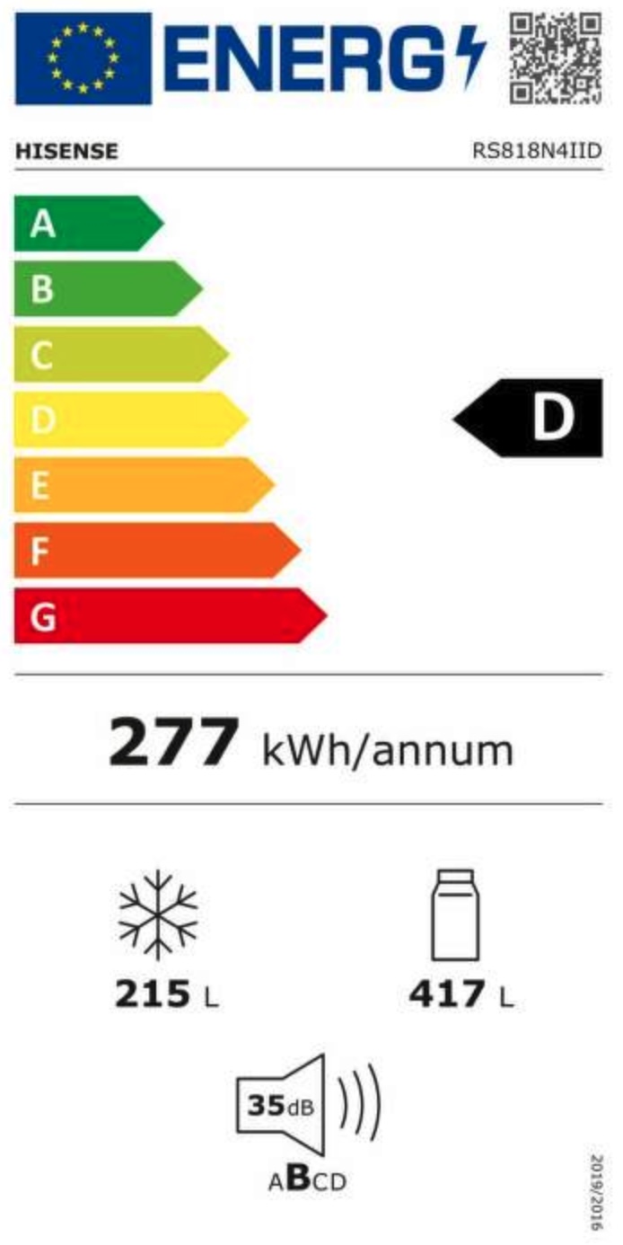 HISENSE RS818N4IID side-by-side - 178cm