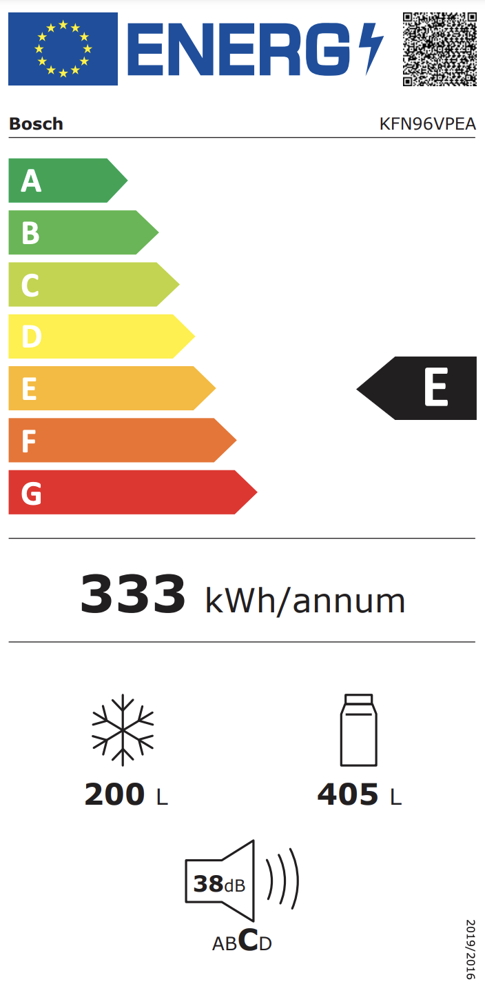 BOSCH KFN96VPEA SERIE 4 side-by-side - 183cm