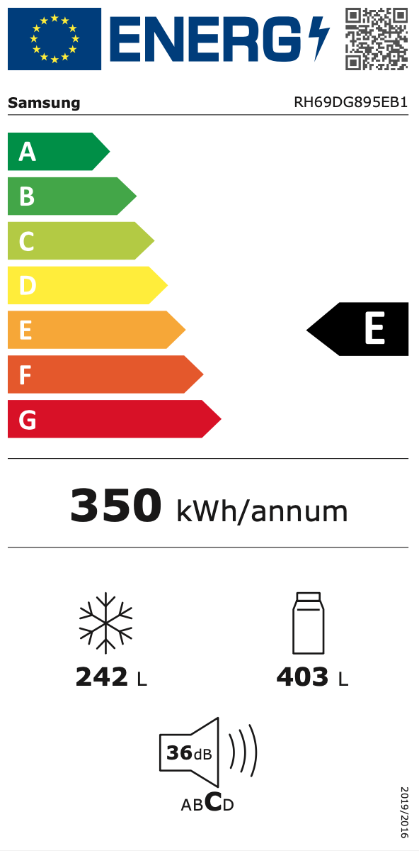 SAMSUNG RH69DG895EB1EF side-by-side - 178cm