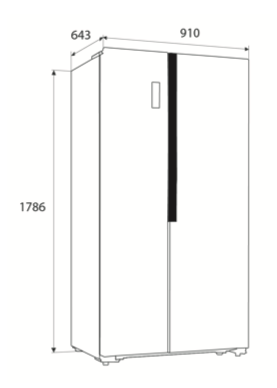 ETNA AKV578ZWA side-by-side - 179cm